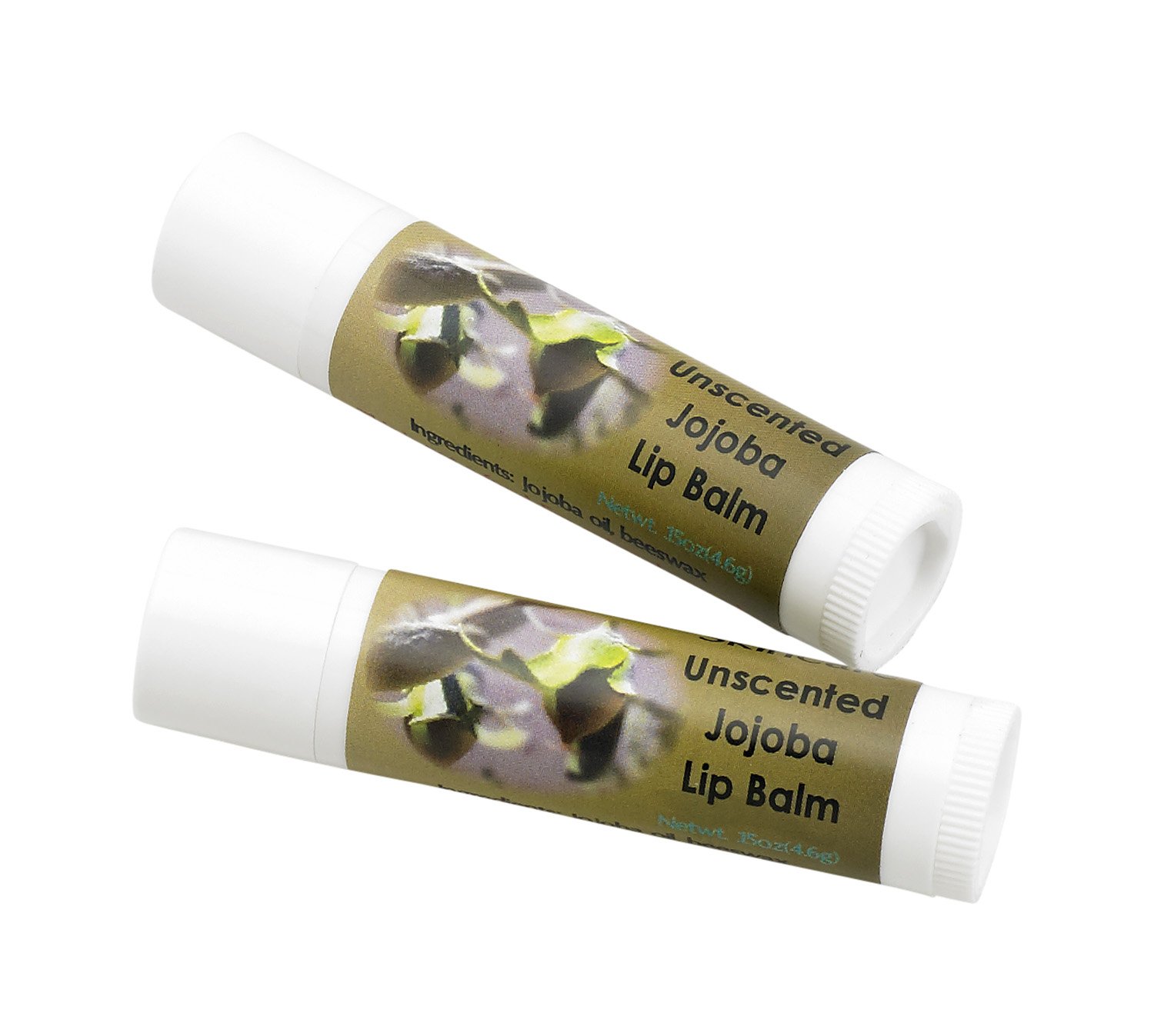 Jojoba Oil Honey Lip Balm with Beeswax, all natural, over