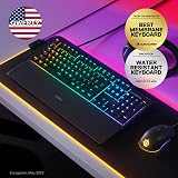 SteelSeries Apex 3 Gaming Keyboard 10-Zone RGB IP32 Water Resistant American view 2