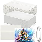 CXIIPOL 100 Sets 4x6 Inch Watercolor Cards with Envelopes, 140 lb/300 GSM Watercolor Paper Cards, Watercolor Postcards Perfect for Making Wedding Invitation, Notecards, Thank-You and Christmas Card
