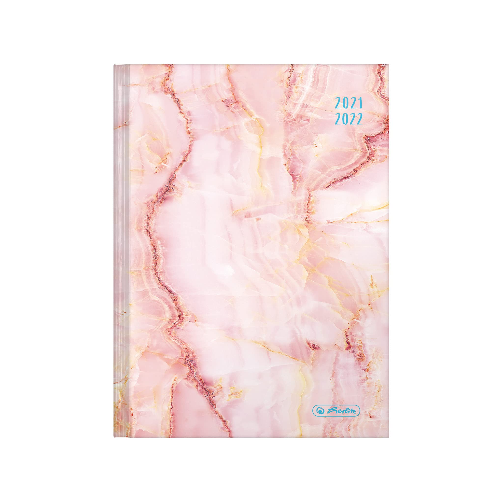 herlitz 50034888 School Diary 2021/2022 Legend A5 Marble Pink