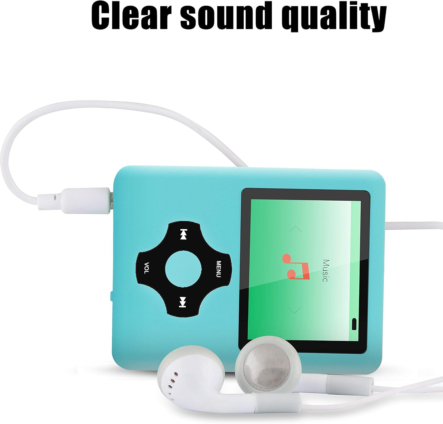 Ultrave MP3/MP4 Player with 16G SD Card, Portable Lossless Sound Player, Rechargeable MP3 Player, Also Support Ebook, Image, 1.8 inches LCD Screen MP3 Music Player - Black-in-Blue: Home Audio & Theater