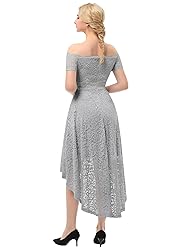 Dressystar Women's Lace Cocktail Dress Hi-Lo Off
