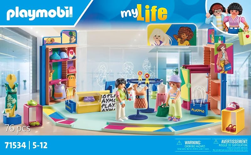 71534 Boutique de vêtements - MyLife - Comprend Trois Personnages, Une Caisse, Une vitrine et des Accessoires - Dès 5 Ans