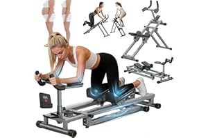 3 in 1 Crawling Training Machine Noiseless Spine Twist & Stretch Trainer & AB Machine & Stair Stepper 5 Adjustable Height & D
