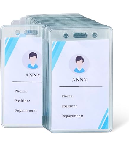 Amazon.com : 4 x 7 Extra Large Clear Vinyl Badge Holders