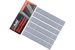 CKAuto 1/4oz, 48pcs, Grey, Adhesive Stick on Wheel Weights, EasyPeel Type. Cars, Trucks, SUVs, Motorcycles, Low Profile, U.S.