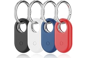 SPOMOX [4 Pack] for Samsung Smart Tag 2 Case, Soft Silicone Holder for Galaxy Smarttag2 with Keychain, Shockproof, Anti-Scrat