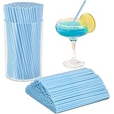 500 Pcs Light Blue Coffee Stir Sticks Set 5x0.12 inch Cocktail Straws Acrylic Stir Stick Holder Baby Blue Straws Disposable Drink Stirrers for Coffee Bar Tea Party Supplies Home
