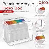Osco Small Clear Acrylic Index Box with A to Z Tabs and 100 Cards view 2