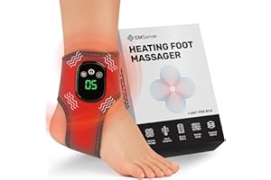EMSense Triple Therapy Foot Massager, Single Cuff (1 Unit) | 3 in 1 Cordless & Portable Massager with 3 Vibration Modes & 3 H
