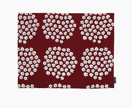 Amazon Co Jp Marimekko Puketti プレイスマット レッド ダークブルー ホワイト 75 352 プケッティ マリメッコ アクリル樹脂加工 ホーム キッチン