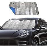 Windshield Sunshade Car Foldable UV Ray Reflector Auto Front Window Sun Shade Visor Shield Shade,Keeps Vehicle Cool - Blue (55