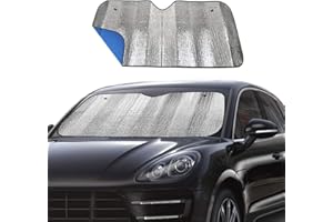 BIG ANT Windshield Sunshade Car Foldable UV Ray Reflector Auto Front Window Sun Shade Visor Shield Shade,Keeps Vehicle Cool - Blue (55" x 27.5")
