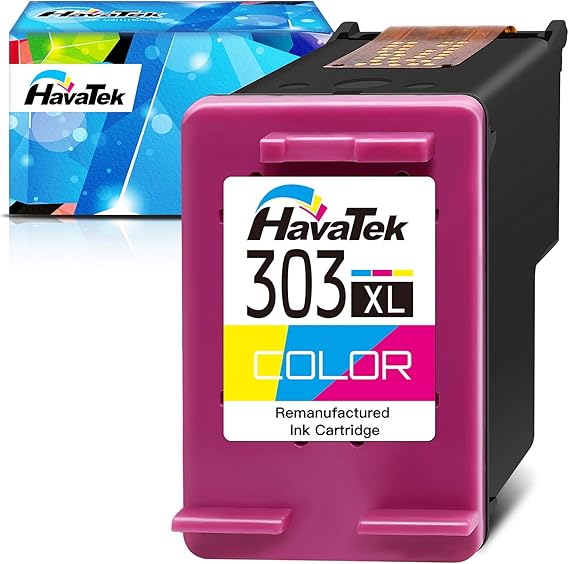 HavaTek Remanufacturados 303 XL Tricolor Cartuchos de tinta de para HP 303XL con HP Envy Photo 7134 6230 6220 7830 71306232 6234 6252 7132 7800 7820 78227858 7864 Tango Smart Home Impresoras1Paquete