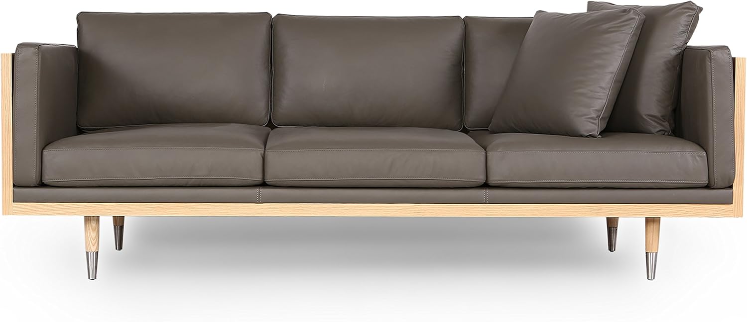 Amazon Com Kardiel Woodrow Lush Midcentury Modern Sofa Ash Grey
