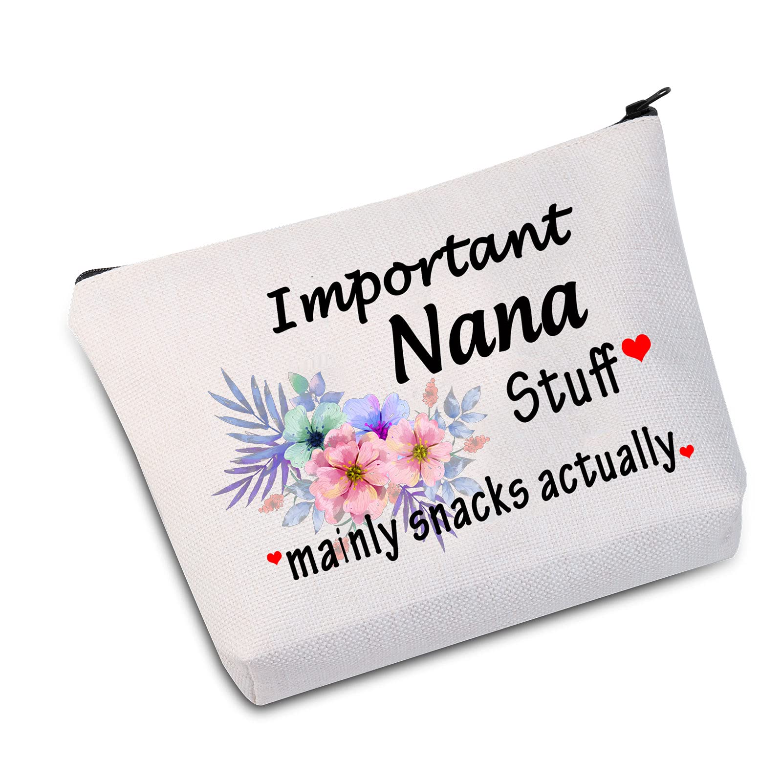 PYOUL Important Nana Stuff Mainly Snacks Actually Grandma Bag Mother's Day Gift (Important Nana Stuff White Bag)
