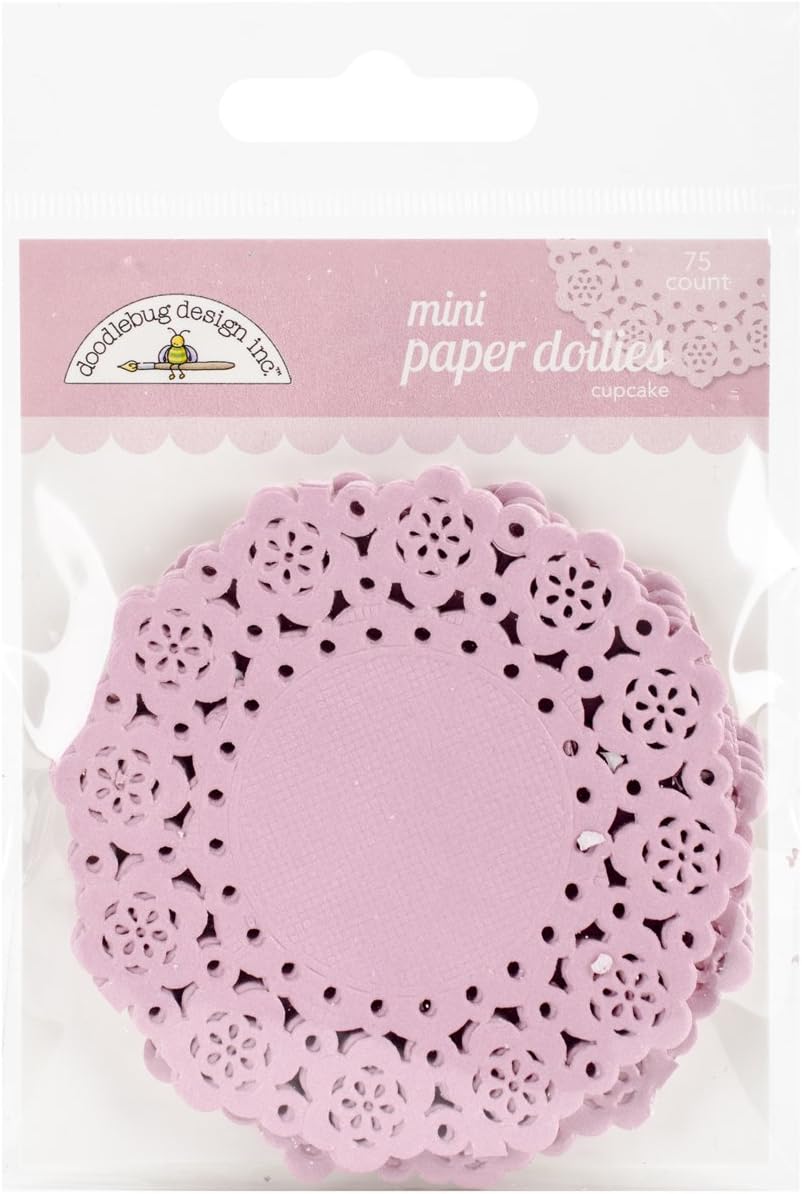 Doodlebug 4596 Mini Doilies, Multi-Colour, 3-Inch, Pack of 75