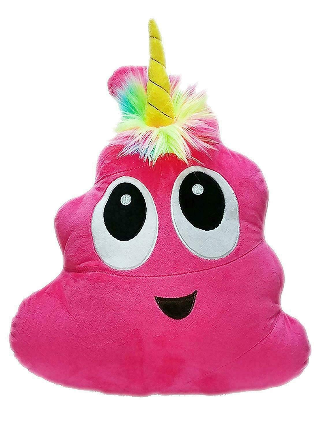 Buy Pink PooNicorn Emoji Pillow, The Poo Emoji with a Unicorn Horn and