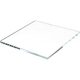CleverDelights 4" Square Glass Tiles - 5 Pack | Clear 4 Inch Transparent Solid Glass Tiles - 2 Flat Sides