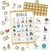 Bible Bingo Game - 24 Player Christian Church Bingo Cards for Women, Men & Family Parties - JK0103