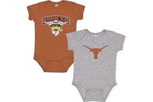 Little King NCAA Bodysuit 2 Pack Short Sleeve-100% Cotton-Infant Sizes 0-3M 6M 12M 18M