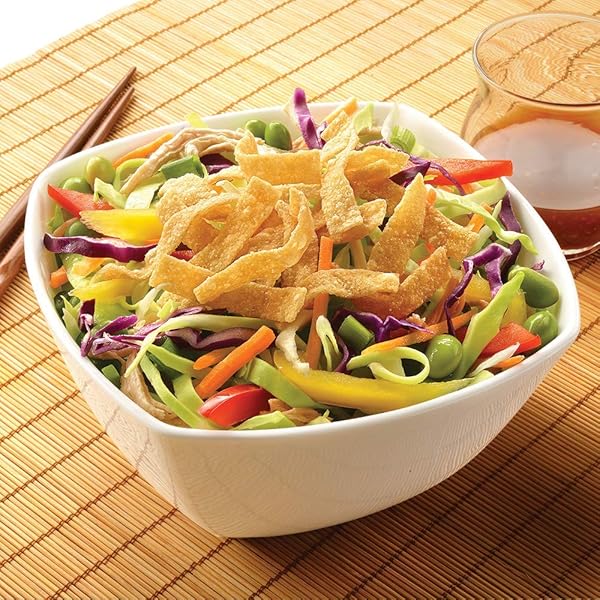 FRESH GOURMET AUTHENTIC WONTON STRIPS | 1 POUND | LOW CARB | CRUNCHY SNACK AND SALAD TOPPER