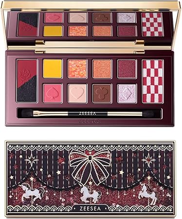 Amazon Zeesea ドリームランドメリーゴーランドシリーズ １２色アイシャドウ 01ブレイジングエンジェル クリスマス限定 Zeesea メイクパレット 通販