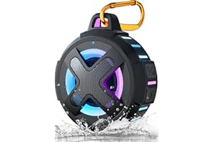 XLeader X8(2 Gen) Bluetooth Shower Speaker, Certified IP67 Waterproof, 10W Sound&Deep Bass, 24H Playtime, Stocking Stuffers f