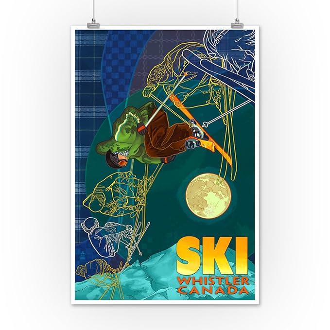  Ski Time Lapse Whistler Canada 12x18 Signed