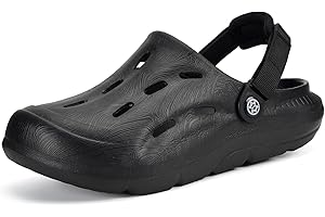 GAATPOT Mens Womens Orthotic Clogs Garden Shoes Arch Support Slip-on Mules Outdoor Beach Slippers Plantar Fasciitis with Adjustable Back Strap