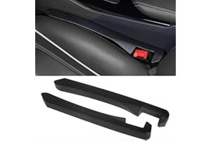 Uisky AA Car Seat Gap Filler 2 Pack, in Between Car Seat Catcher Black Car Accessories Interior Seat Gap Fillers with Seat Belt Holes car Gap Strip Stop Cellphone Wallet Keys Coins from Dropping