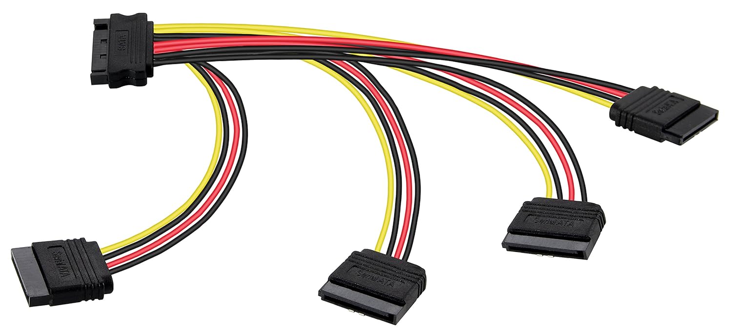 Poppstar 1x 20cm Adaptador SATA Cable de alimentación (4 vías) (1x