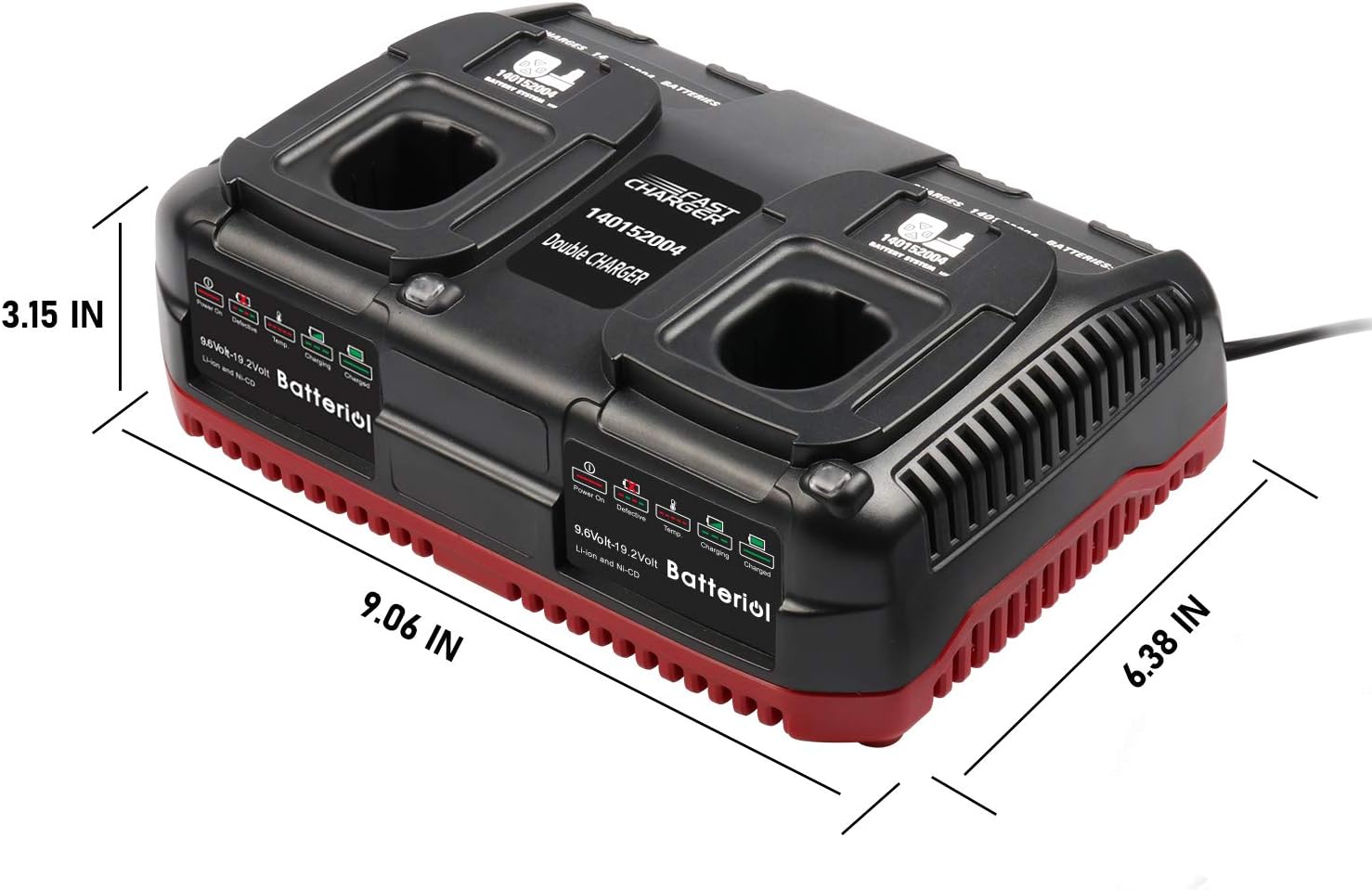 Batteriol 19.2V C3 Battery Dual Charger for Craftsman 19.2V Lithium-ion & NI-CD Battery 11375 11376 130279005 315.PP2011 315.PP2010 Upgraded Dual Chemistry Charger - - 