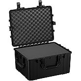 Condition 1 25" Large Heavy-Duty Protective Waterproof Hard Case, Model 024, Portable Storage Box with Customizable Foam, Camera, Tool, Hunting, Made in USA, 24.27"x19.40"x13.57" Black