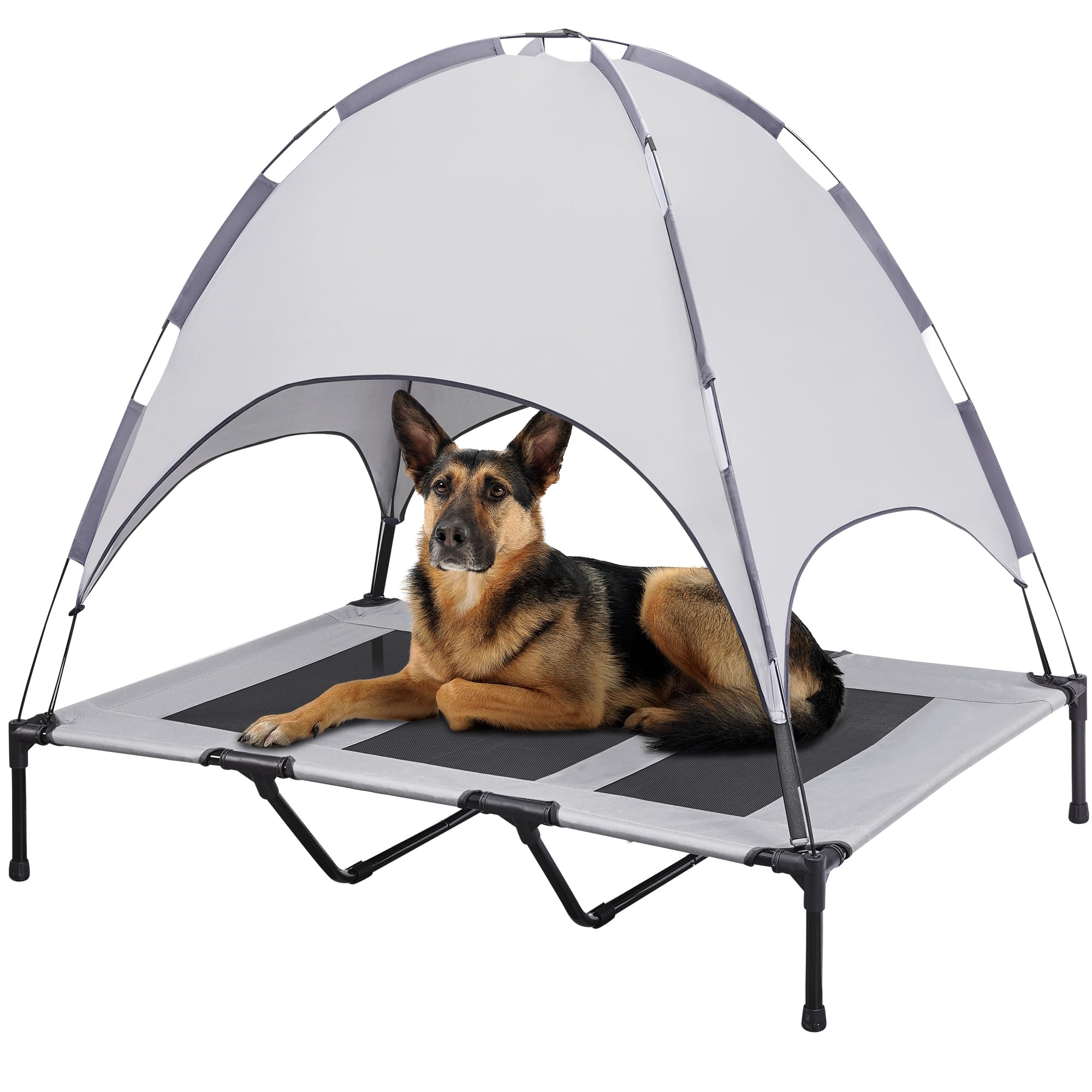 Photo 1 of ***MISSING PARTS***
SUPERJARE XXLarge Outdoor Dog Bed, Elevated Pet Cot with Canopy, Durable 1680D Oxford Fabric, Extra Carrying Bag, for Camping or Beach, Silver Grey