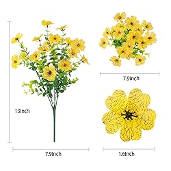MACTING Artificial Flowers for Outdoors 24 Bundles