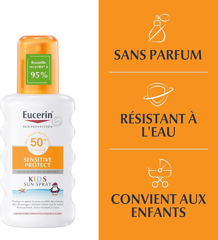 Sun Sensitive Kids Spray Corps Solaire SPF50+, Soin Anti-UV, 200 ml