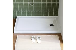 HOROW Shower Base 48" x 32", Right Drain Single Threshold Shower Base in White with Efficient Drainage, Non-Slip, Stainless Steel Cover, Small Rectangle Acrylic Shower Pan for Bathroom