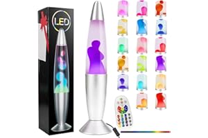 AONESY Pink Blue Red Green Purple Yellow Lave Lamp LED 17 Color Changing Lave Lamp with Remote, 16 Inch Large Table Lamp Night Light Giant Liquid Motion Lamp for Adults and Kids for Birthday & Party