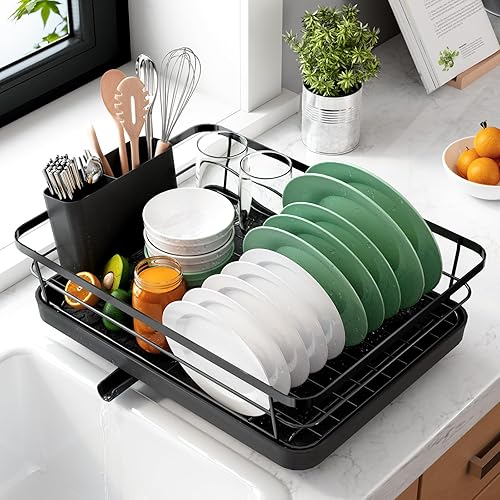 Kitsure Dish Drying Rack for Kitchen Counter, Stainless Steel Sink