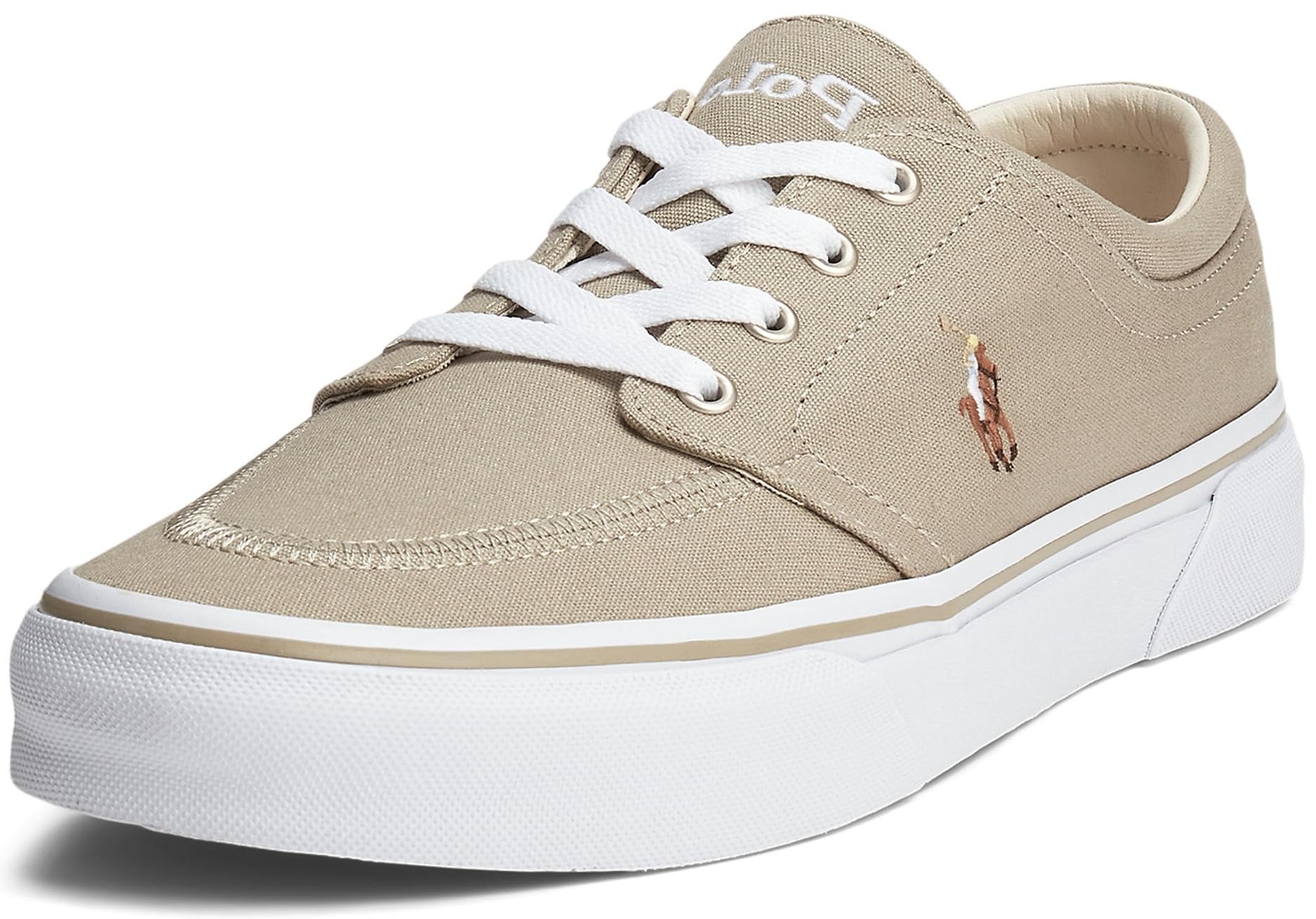 POLO RALPH LAUREN Men's Faxon X Sneaker, Straw Khaki/Multi, 7.5 M US Image