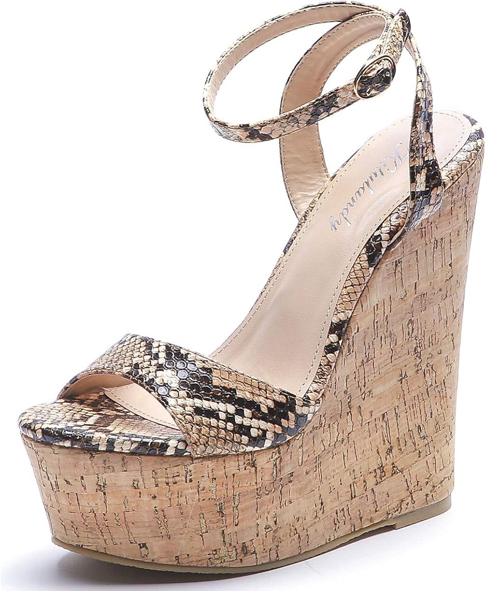 high heel platform wedges