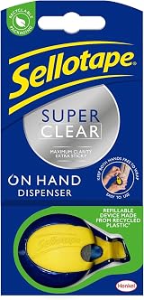Sellotape Oh-Hand Dispenser with Clear Tape 18mm x 15m