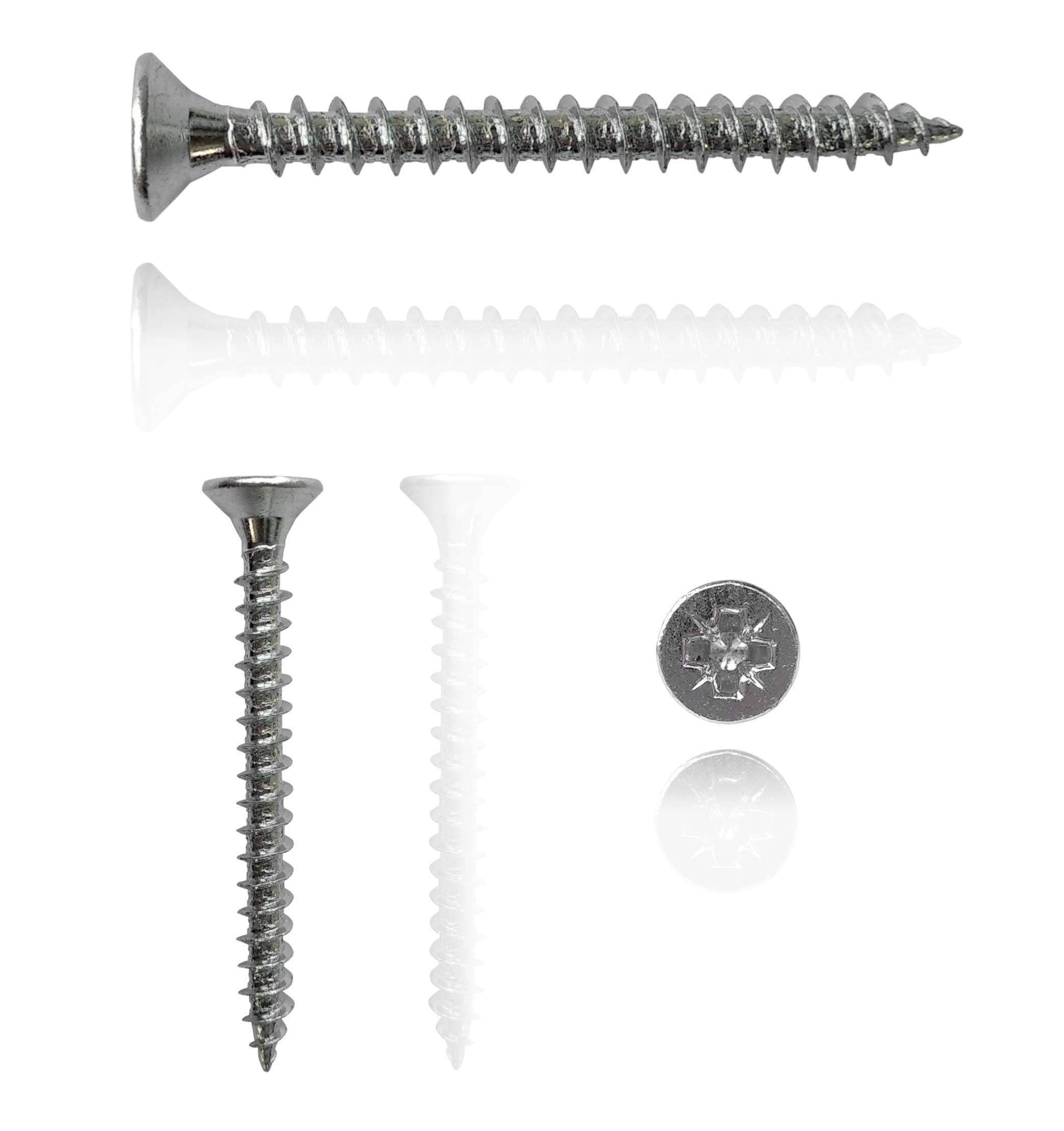 M4 Wood Screws Zinc Plated Long 1.5 inch (0.16" x1.57") 4.0 x 40mm Box of 100pcss