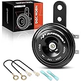 A-Premium Disc Horn High Universal Electric Horn - 12V 110 dB - | Compatible with Passenger Car, Commercial/Off-Road Vehicle, ATVs, Scooter, Dirt/Pocket Bikes, Motorcycles &amp; More, 76 mm