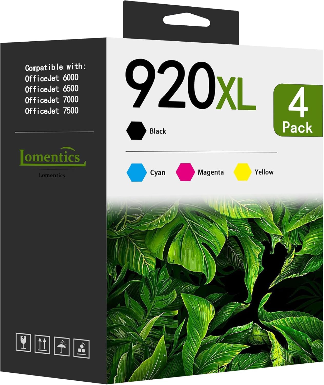 Photo 1 of 920XL High Yield Ink Cartridges (4-Pack, Black/Cyan/Magenta/Yellow) Compatible 920XL 920 XL Ink Cartridges Replacement for HP 920XL 920 Ink Work with Officejet 6000 6500 6500A 7000 7500 7500A Printer