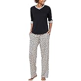 PajamaGram Womens Pajama Sets - Cotton Pajamas For Women, Leopard Print