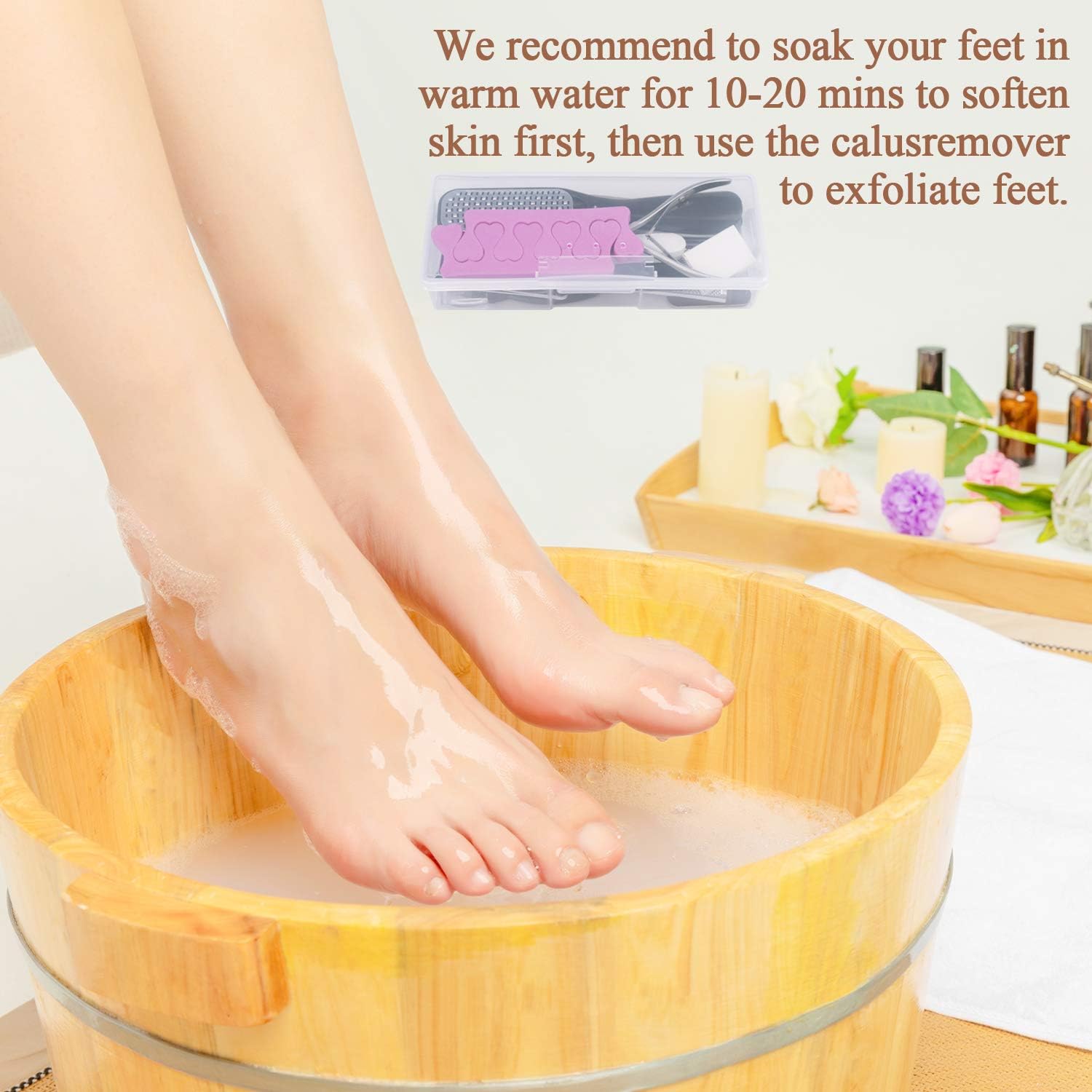 EAONE Professional Pedicure Tools Set 20 in 1, Foot Care Kit Stainless Steel Foot Rasp Foot Dead Skin Remover Pedicure Kit for Men Women Christmas Gift: Health & Personal Care