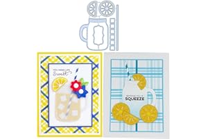 FAWENUCY Scrapbooking Die-Cuts, Layer Frame Net Set Metal Cutting Dies for Card Making, Paper Craft Punch Template, Background Embossing Stencils, DIY Album Décor (Juice Cup-7.9x10.2cm)