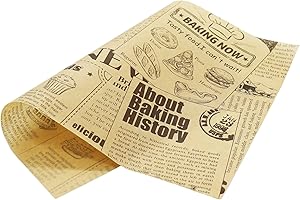 ANNBAKING Grease Proof Liners 13.8" x 9.8" Deli Wrap 200 Pack. Best Kraft Food Wrapping Paper Sheets for Picnic, Festival, Fair or BBQ. Perfect Liner for Tray, Basket or Boat (Kraft Poster)